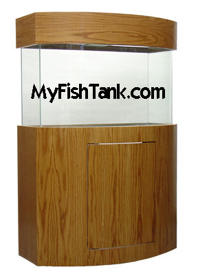 Bowfront Oak Fish Tank Stands Aquariums La Fishguys Marine Fish